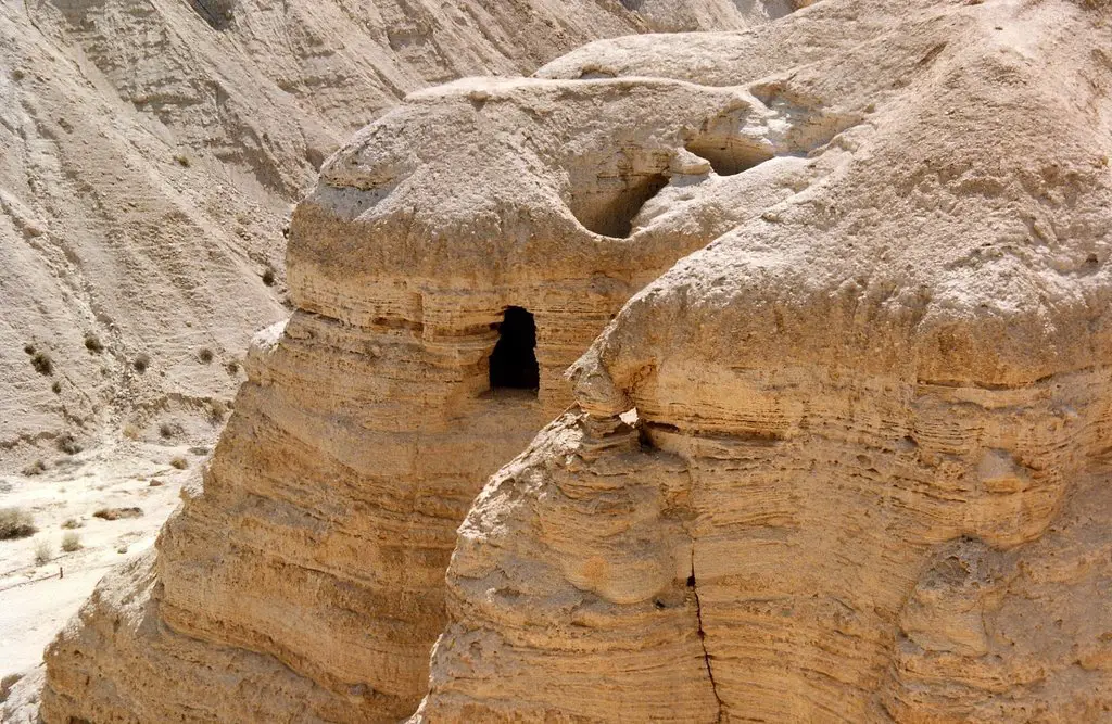 Cave of the Scrolls, Qumran, Holy Land.