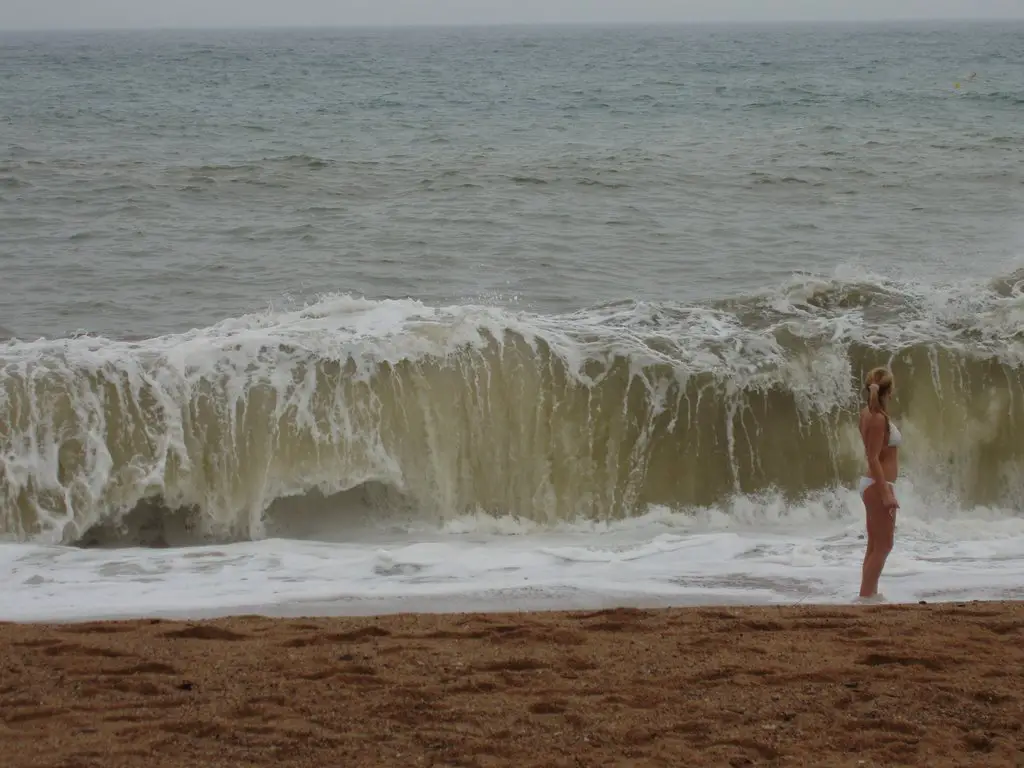 Surf on the beach, Calella