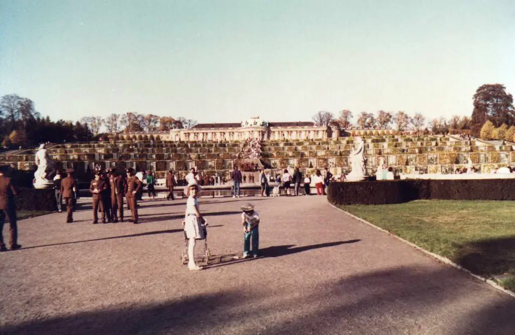 Oktober 1989 vor dem Schloss Sanssouci