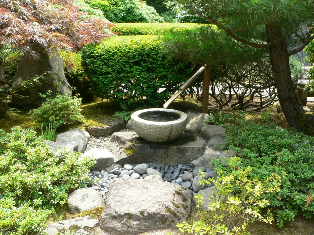 Stone Basin Fountain Portland Japanese Garden Mapio Net