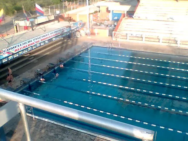 Area de piscinas del complejo polideportivo de Maracaibo