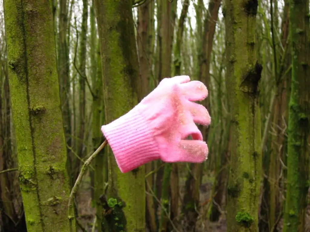 Found pink glove