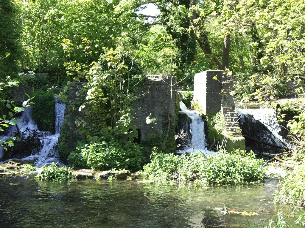 Kearsney Abbey River Dour Mill Waterfall, Dover, Kent, United Kingdom 2