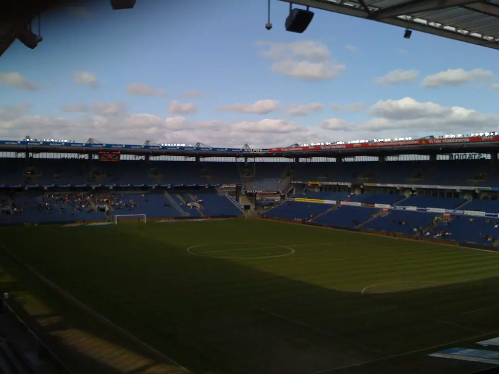 Before kick off at Brøndby Stadion