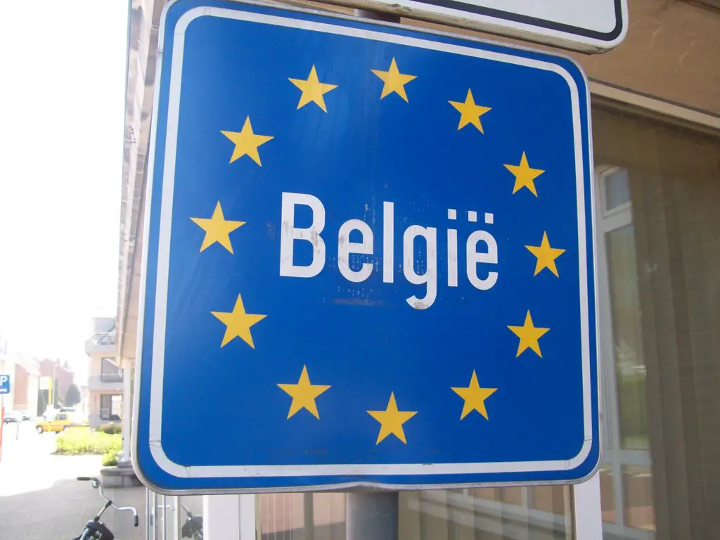 Grensbord Belgie-Nederland