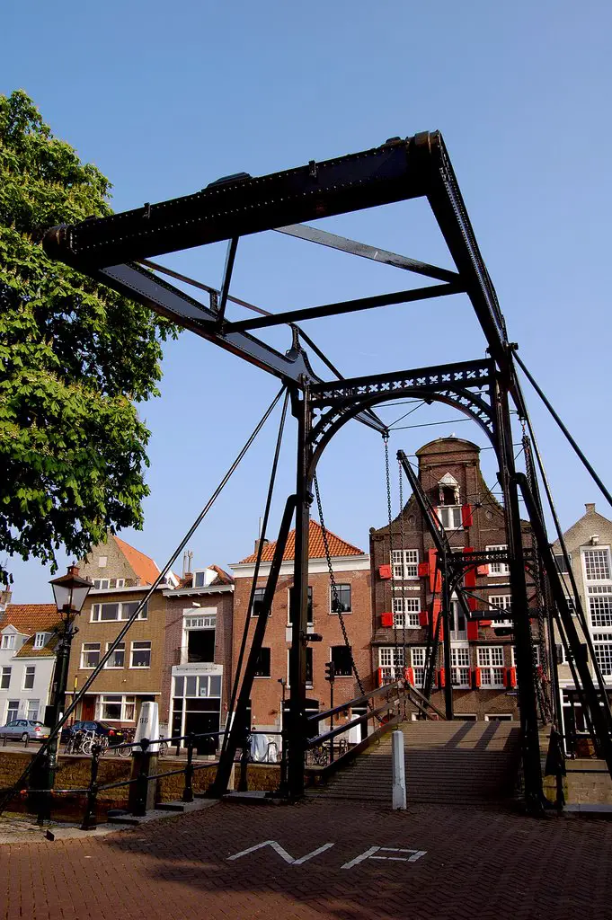 Bridge at the Damiatebolwerk in Dordrecht, Netherlands