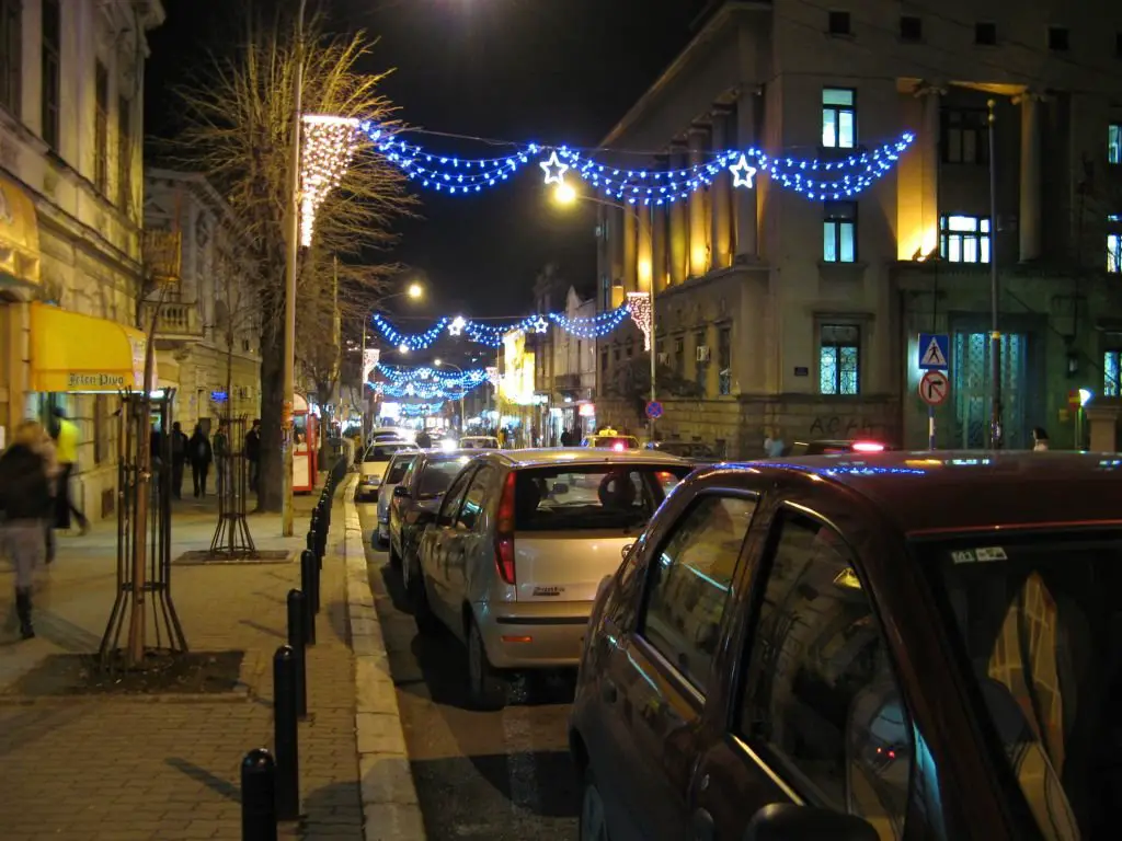 Kragujevac, glavna ulica noću