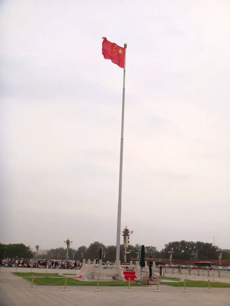 天安门广场国旗，tanshuai拍摄