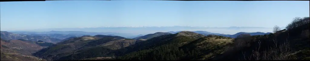 panorama des alpes depuis Les 4 Vios en A