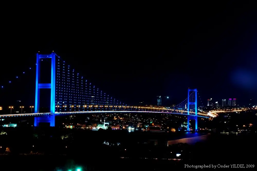 Boğaziçi Bridge at night
