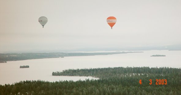 Hot air baloon in Lappland