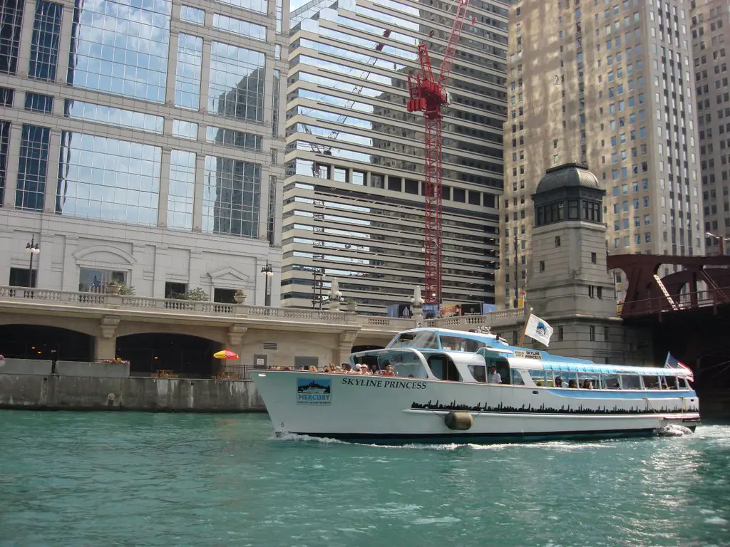 Tourist Boat on Chicago River