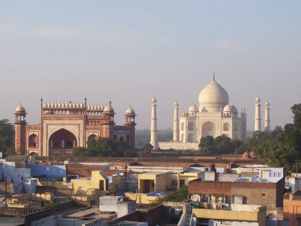 Taj Mahal from roof Shanti Lodge