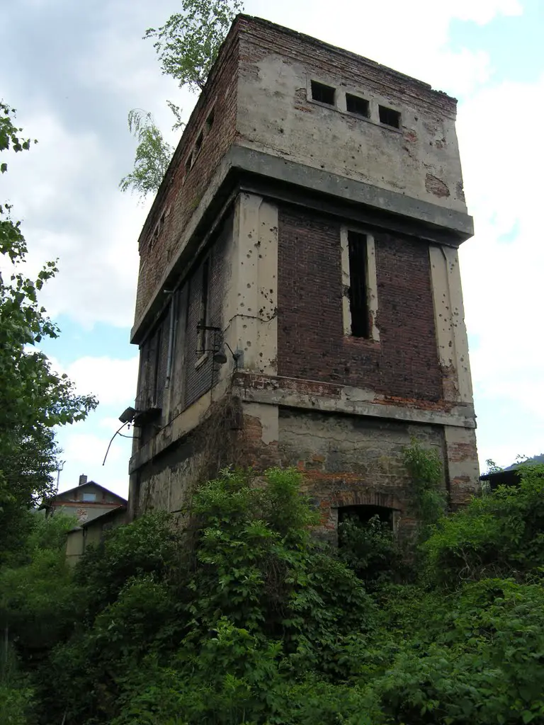 Děčín (Tetschen), disused Water Tower on Nortwestern Station