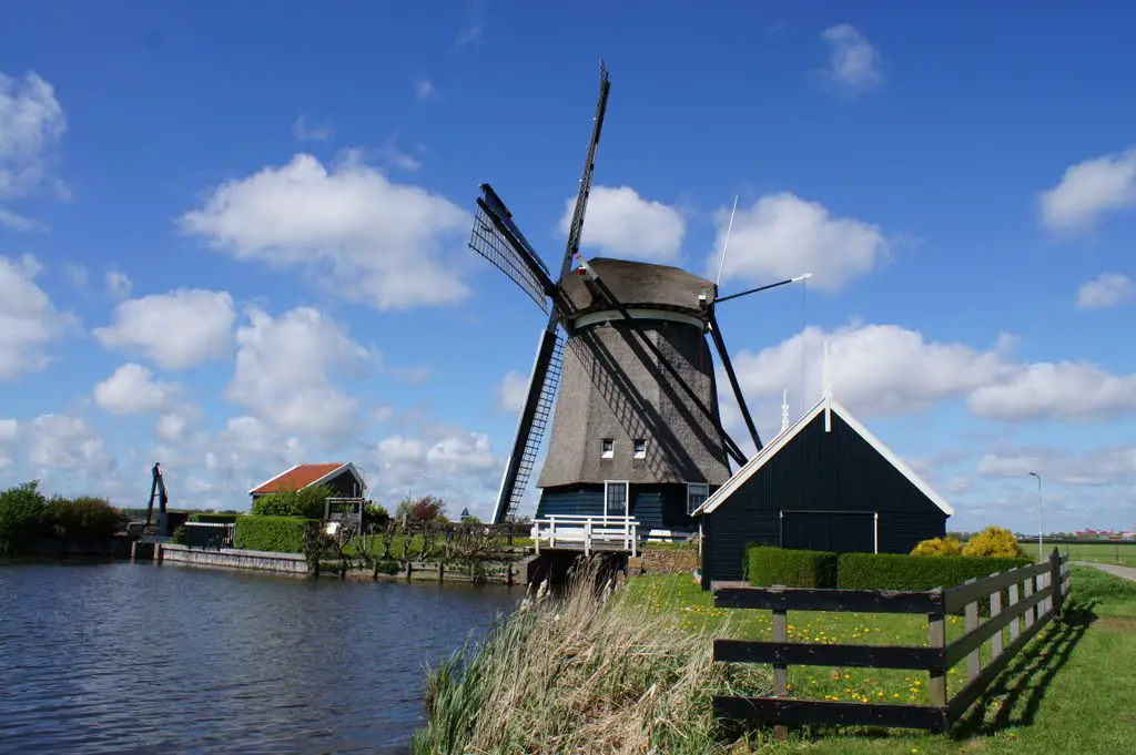 Typical Dutch view: mill and surroundings at Akersloot