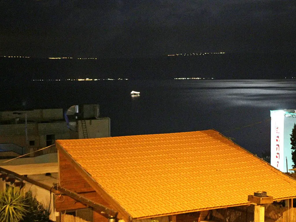 Lake Kinneret at night