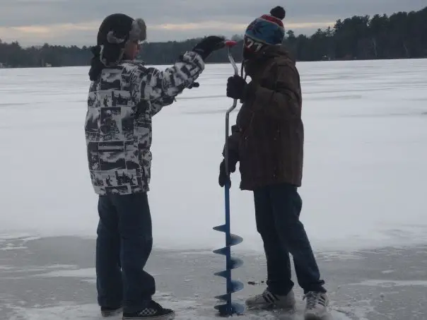 Ice Fishing on Planting Ground Lake