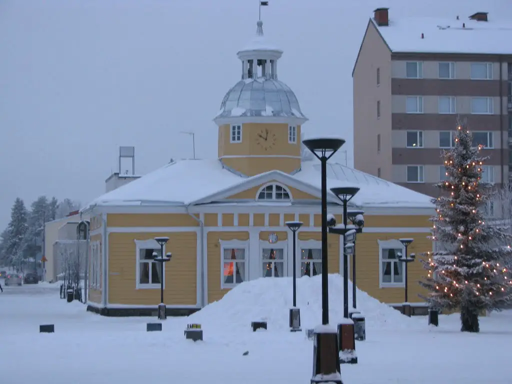 Finland. Winter. 4.01.11. Kajaani, town hall 