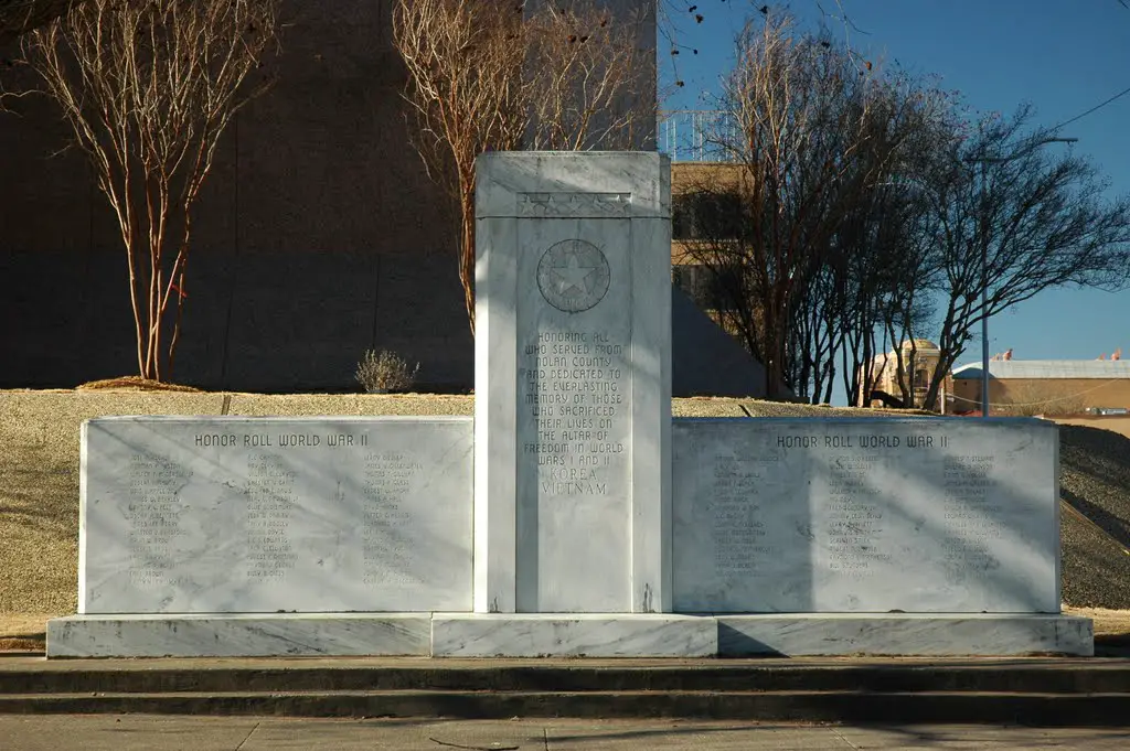 War Memorial at Nolan County Courthouse
