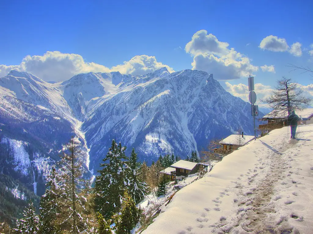 Winter view from Rosswald, Switzerland, by Per Allan Nielsen