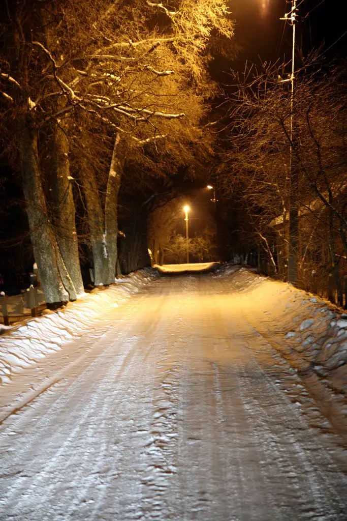 Vadžgirys, very cold winter night