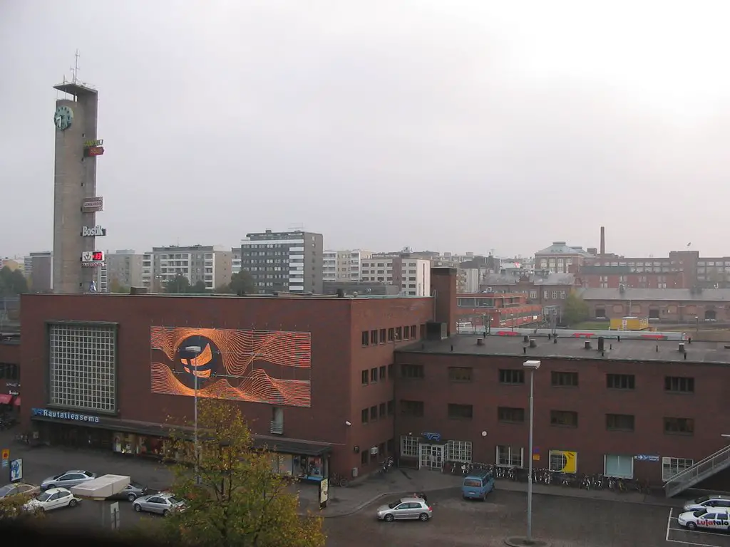 Tampere Railway Station, view from Sokos Hotel