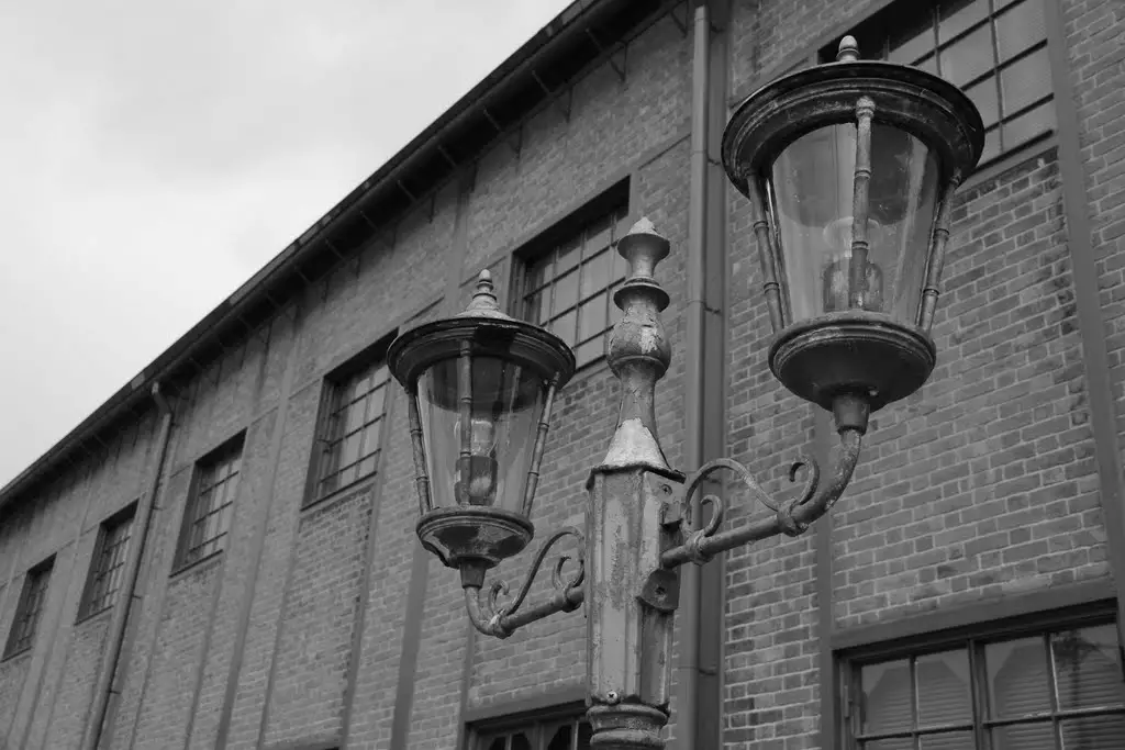 An old streetlamp