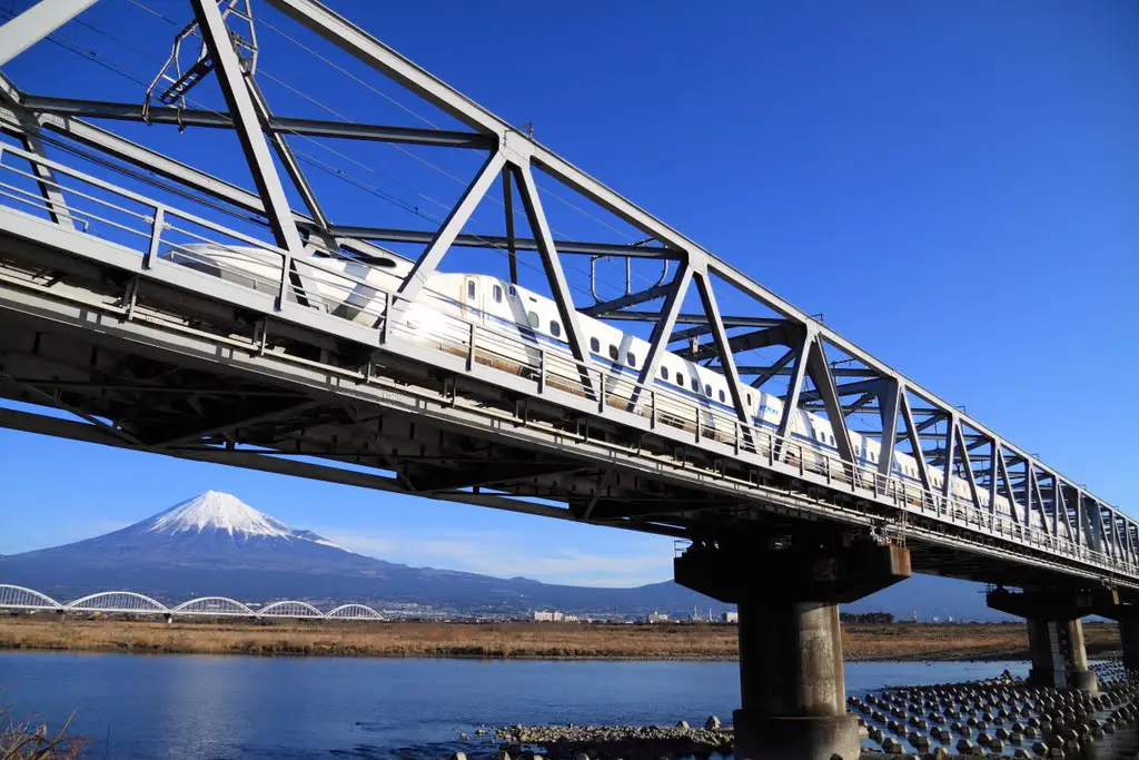 富士川橋梁を渡る新幹線n700系 Mapio Net