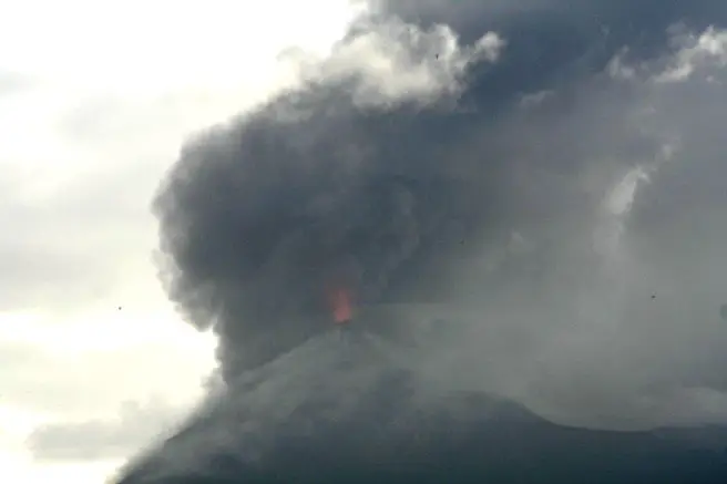 Uitbarsting van de Volcan Fuego