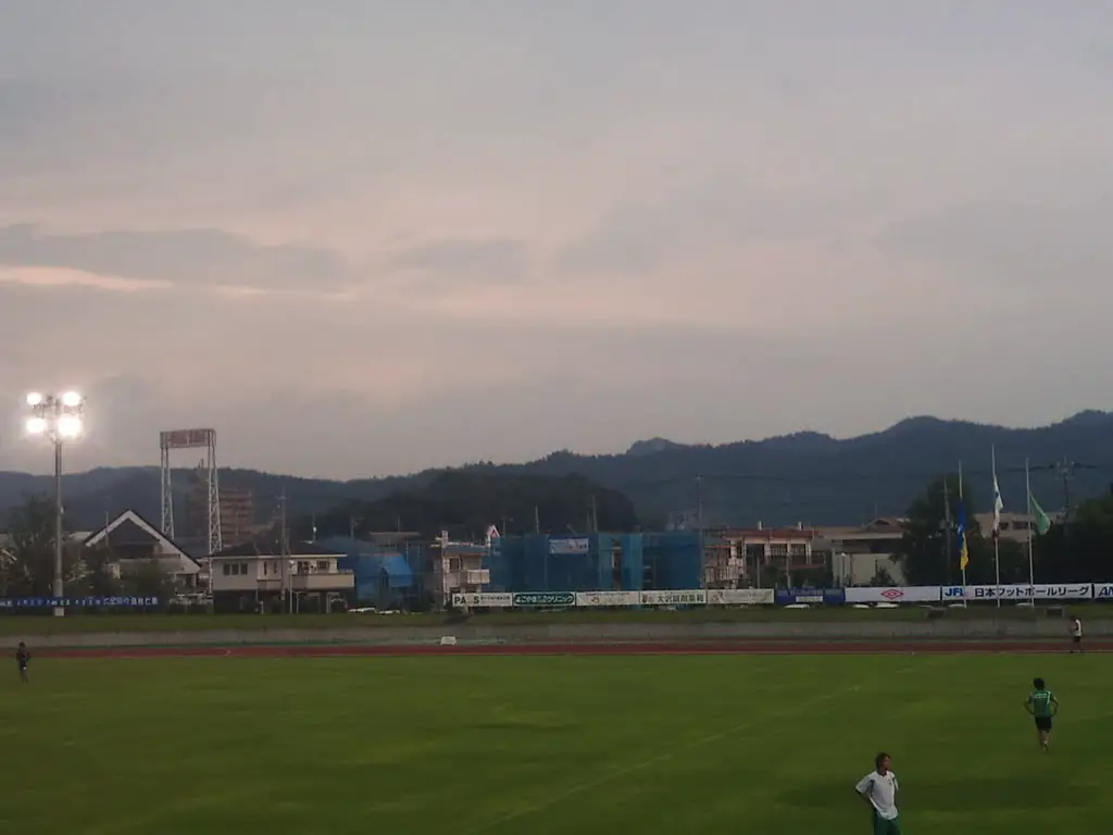 足利市総合運動公園陸上競技場の夕景（Ashikaga Sports Park Athletics Stadium,Sunset）