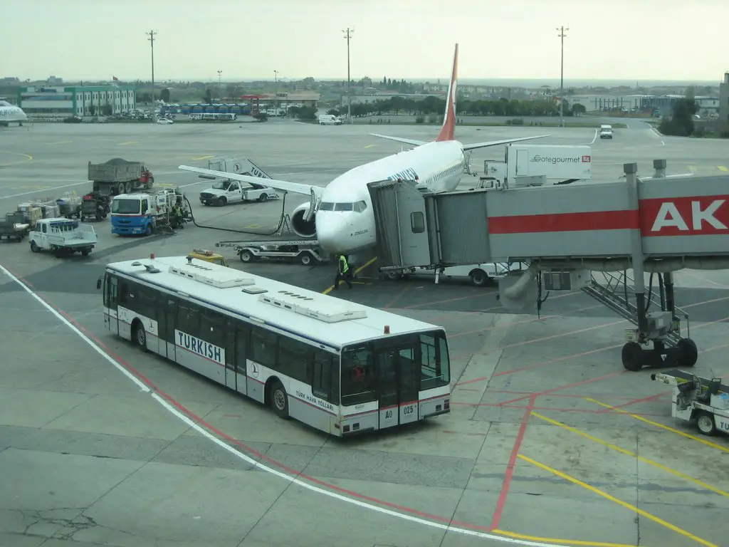 Bus in Turkish Airport