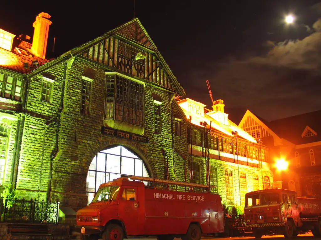 Shimla city hall by night