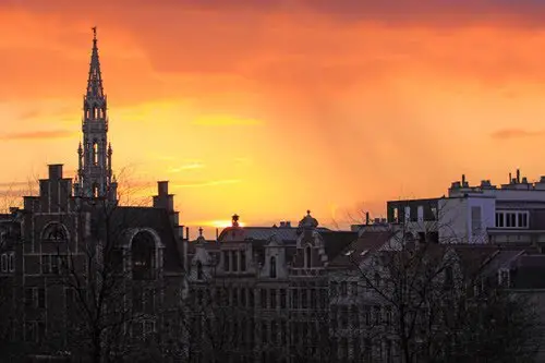 sunset in Brussels