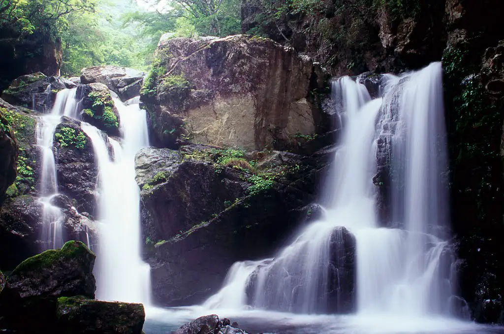 Niju falls (Todoroki-kujuku-taki)　二重滝（轟九十九滝）