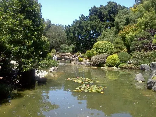 Fence Of Japanese Garden In Central Park San Mateo California