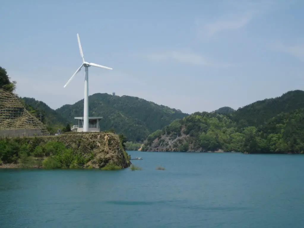 黒川ダムと風車
