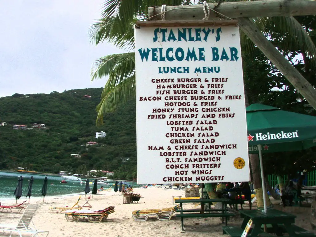 Stanley S Welcome Bar Cane Garden Bay Tortola Mapio Net