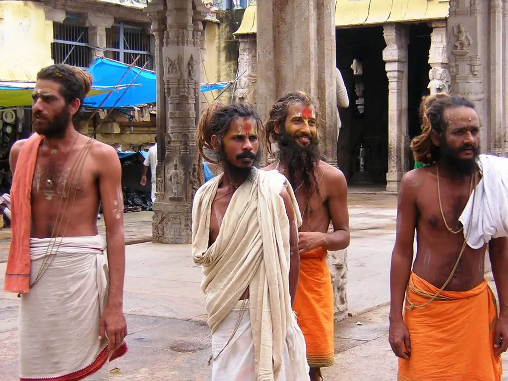 Trichy -  Tempio di Srirangam - pellegrini