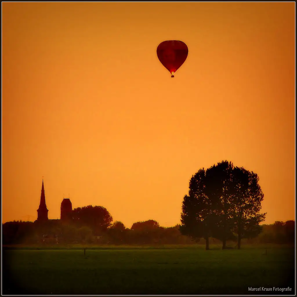 Luchtballon boven Oudewater.