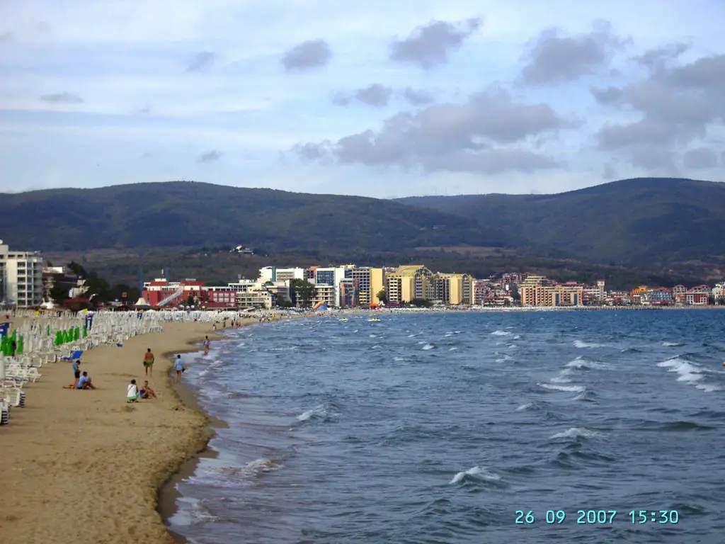 Bulgarien - der Strand v. Sonnenstrand.