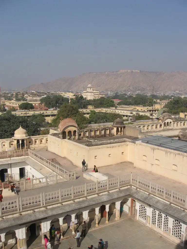 View of city from Hawa Mahal, Jaipur, India