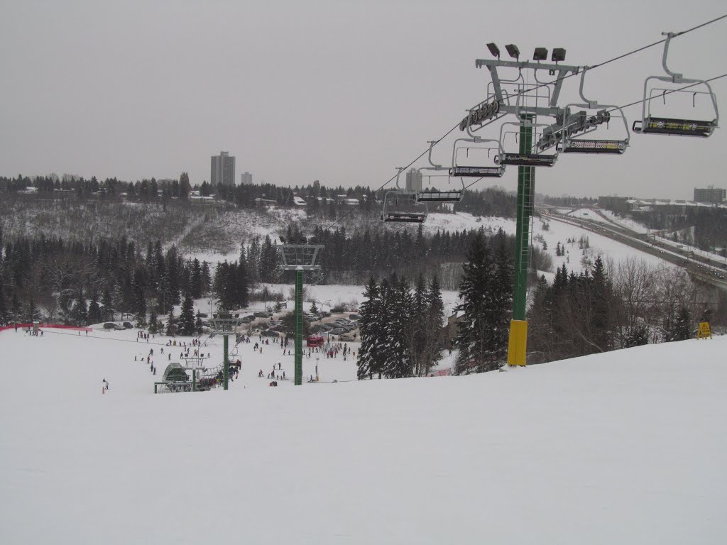 Along The Chair Lift And Main Run At Snow Valley Edmonton Dec 12