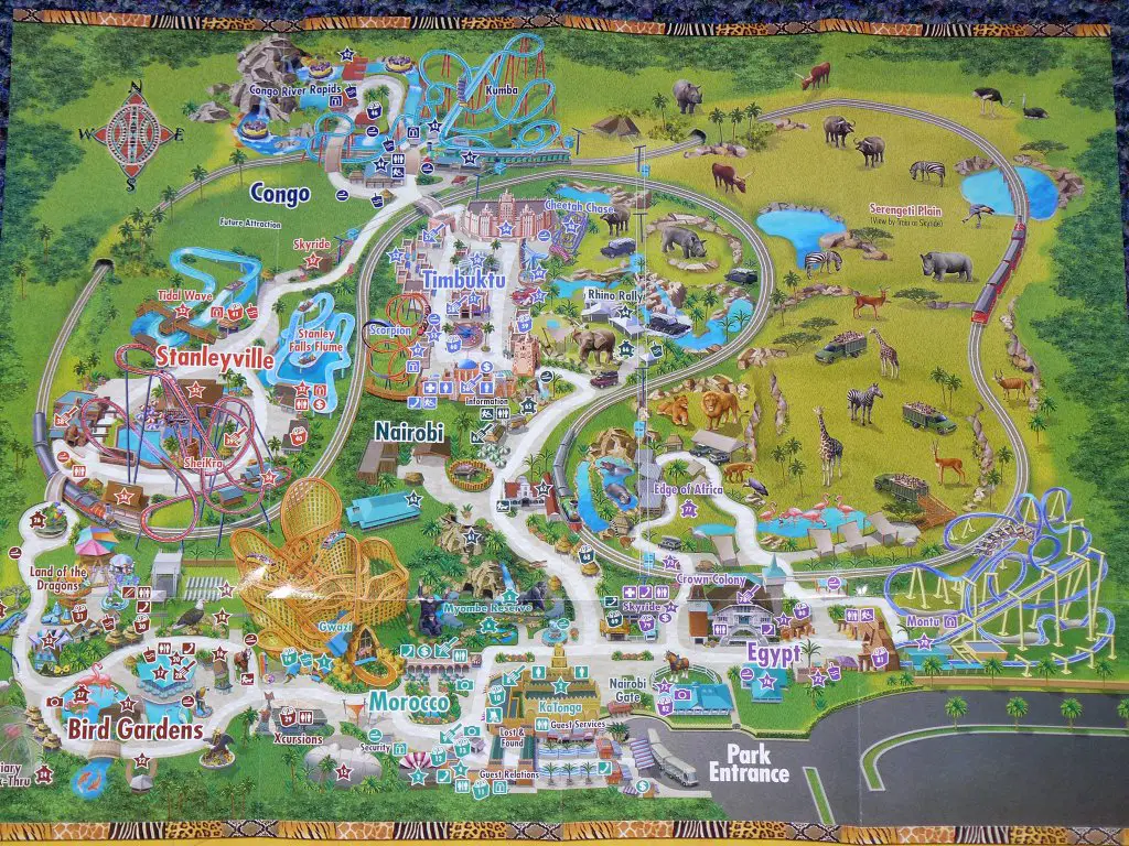 Busch Gardens Africa Map Mapio Net