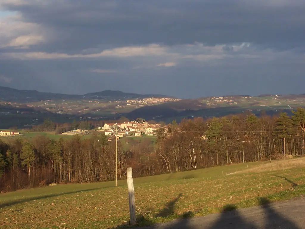 vue de Larajasse / Saint Martin en Haut depuis le Vernay