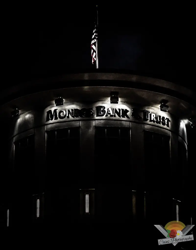 Monroe Bank And Trust Flag L:ighting