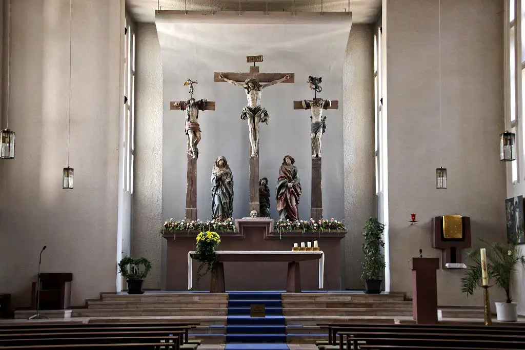 Mespelbrunn-Hessenthal Altar der Wallfahrtskirche