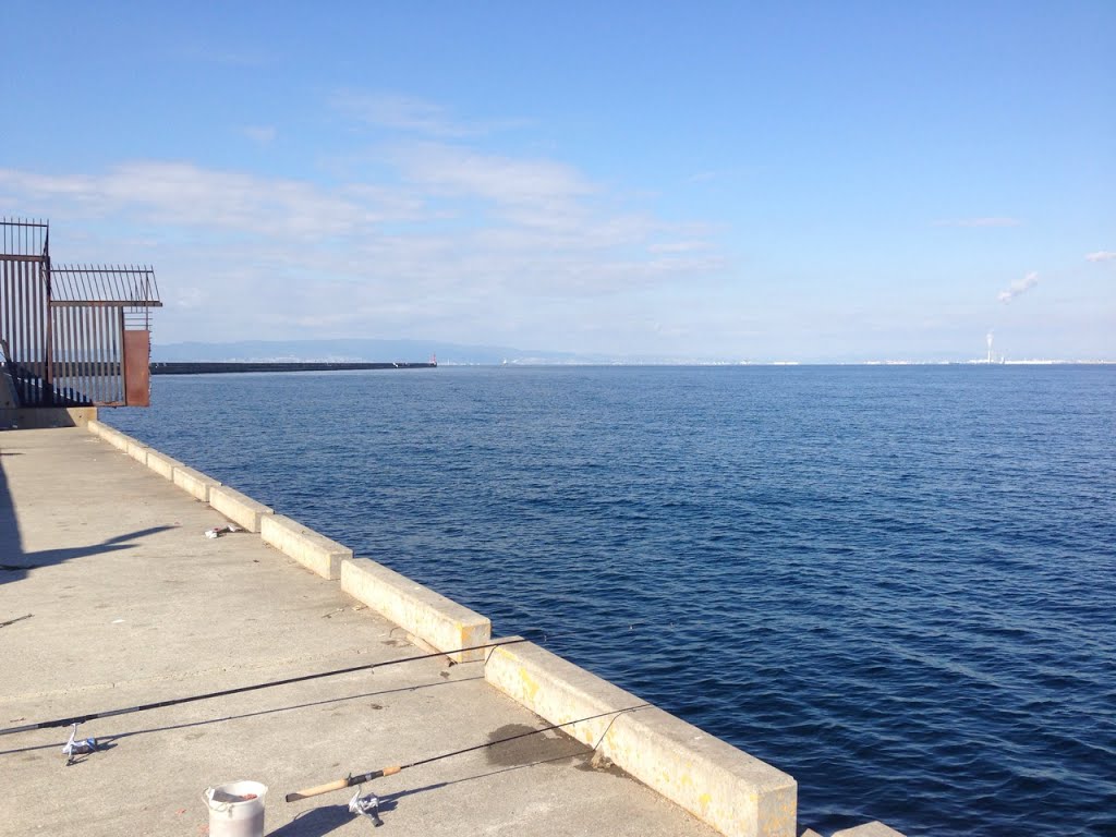 貝塚人工島 二色 北端 ここから先の防波堤は立ち入り禁止みたいですが Mapio Net